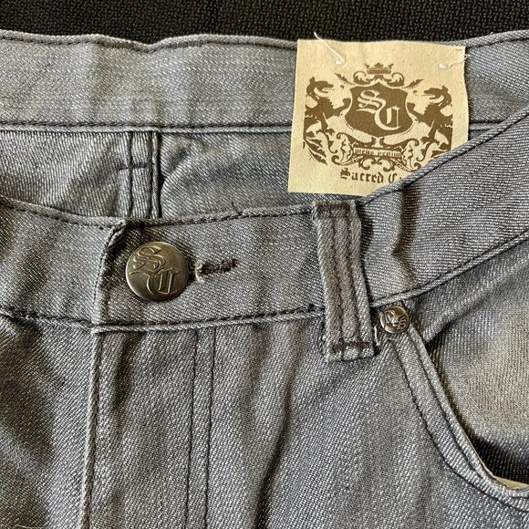 NWT Sarred Gult mens algodon distressed gray jeans - Picture 6 of 9